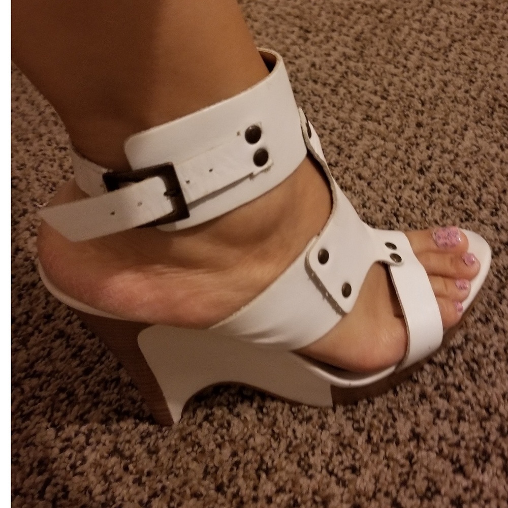 White wedges.